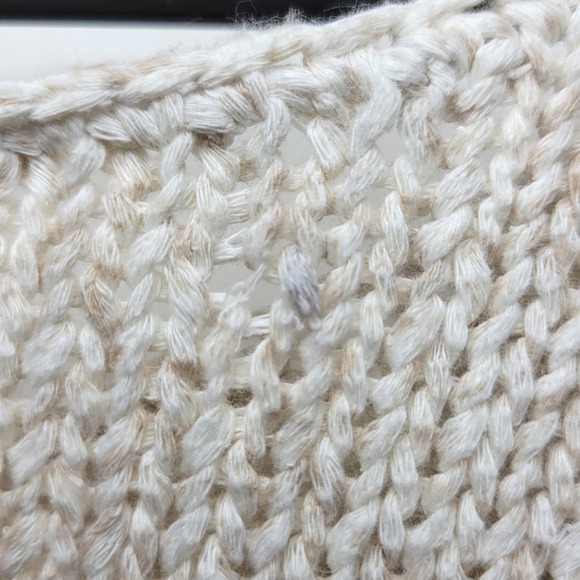 GAP Chunky Knit Cotton Sweater Women's L Soft Cozy Pullover Neutral Fall Winter - Picture 3 of 11